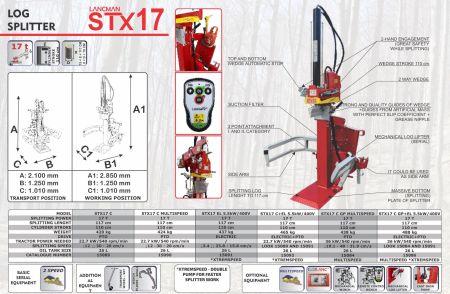 Дровокол вертикальный LANCMAN STX 17