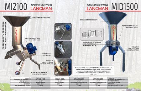 Измельчитель фруктов LANCMAN MI2100 Измельчитель фруктов LANCMAN MI2100